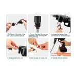 24V Cordless Portable Washer, Electric High Pressure Cleaner Machine, 200W 30Bar Lithium Handheld Car Cleaning Device With Foam Generator Nozzle Water Pump - Image 8