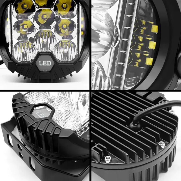 Toby's 7 inches 60W Dual Side Shooter LED Work Light Combo Light Floodlight Spotlight With Angle Eye, 6000Lm Lumens with Aluminum Die-Cast Housing Material - Image 6