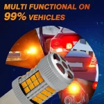 Tobys Super Bright Low Power 1157 40SMD LED Bulbs with 3030 Chip replacement for Back Up Reverse Brake Lights (Yellow) - Image 4