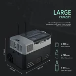 Toby's Electric Cooler Portable Refrigerator Freezer Compact Fridge freezer Electric Cooler for Car RV Vehicle Boat Home Use Travel Camping Truck Party Picnic Outdoor (52 Liter) - Image 8