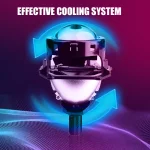 Tobys Lens LS-02 3 Inch Bi LED Projector 84watts/Pair power with 6000K Color Temperature Car Headlight - Image 3