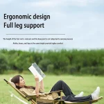 Tobys New Camping Lawn Folding Recliner Lightweight Beach Chair with Cup Holder and Pillow - Image 2