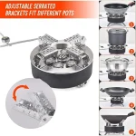 Toby's 18000W Titanium Alloy Portable Picnic Camping Stove Windproof Design Gas Cooking Burner with Piezo Ignition & Carry Case Collapsible Stove Burner for Outdoor Backpacking/Hiking/Picnic - Image 4