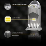 Tobys New TL3 H4 Led Headlight Bulbs with Mini Projector Lens, High/Low beam DC12V 6500K white light - Image 6