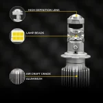 Tobys New TL3 9006 Led Headlight Bulbs with Mini Projector Lens High/Low beam DC12V 6500K white light - Image 4