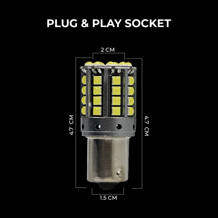 Tobys Super Bright Low Power 1156 44SMD LED Bulbs with 3030 Chip replacement for Back Up Reverse Brake Lights (White) - Image 4