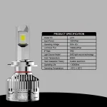 Tobys LX 75 2 Pieces Car LED Headlight Original 75W/piece Power 7500/piece Lumens With Color Temperature 6500K - Image 6