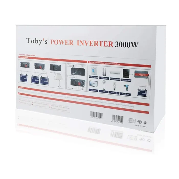 3000W Car Power Inverter 12V to 220V Ac Power Converter, LED Display, Modified Sine Wave Inverter For Laptop, Tablet, Solar System, Camping - Image 5