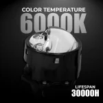 Tobys Lens Plus-7DT 3 Inch Bi LED Projector 160watts/Pair power with 6000k Color Temperature Car Headlight - Image 3