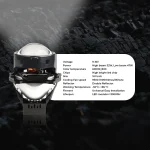 Tobys Lens LS-01 3 Inch Bi LED Projector 104watts/Pair power with 6000K Color Temperature Car Headlight - Image 6