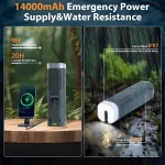 Toby's New CPL-T22 Telescopic Camping Lights Rechargeable 14000mAh, LED Collapsible Camping Lantern Portable with RGB/SOS Light and Magnetic Base IPX5 Waterproof for Hiking Camping Emergency - Image 3