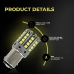 Tobys Super Bright Low Power 1157 44SMD LED Bulbs with 3030 Chip replacement for Back Up Reverse Brake Lights (White) - Image 3