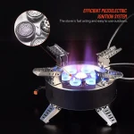 Toby's 18000W Titanium Alloy Portable Picnic Camping Stove Windproof Design Gas Cooking Burner with Piezo Ignition & Carry Case Collapsible Stove Burner for Outdoor Backpacking/Hiking/Picnic - Image 5