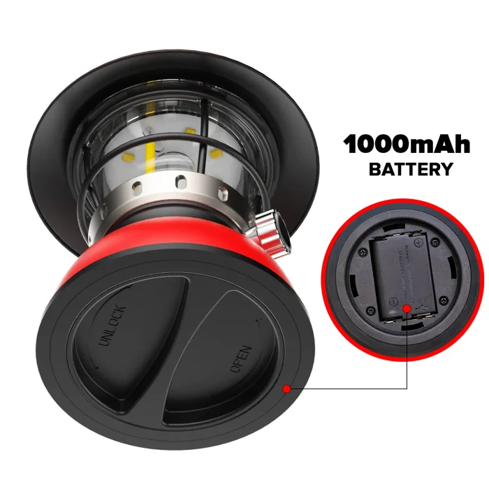 Toby's CPL-T06 Portable Camping USB Charging Lamp Tent Outdoor Lamp | Rechargeable Emergency Light LED Carrying Light, Lantern Rainproof Shield Ultralight Lamp, Rechargeable Camping Lantern Light (Red) - Image 4