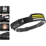 Toby's LED Super Bright COB LED Head Torch 8 Lighting Modes Headlamp Hard Hat Light with Motion Sensor and IPX4 Waterproof - Image 2