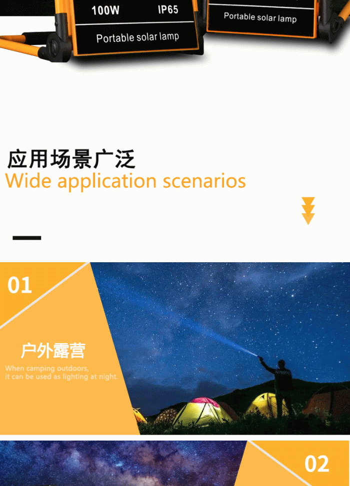 Tobys SOLAR PL 50W LED Work Light  5500LM LED Flood Lights  500W Equivalent IP66 Waterproof - Image 6