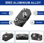 Toby's Led Light Bar Mounting Bracket Universal Hood Mount Bracket Kit Aluminum Alloy Clamp Holder (Black) - Image 4