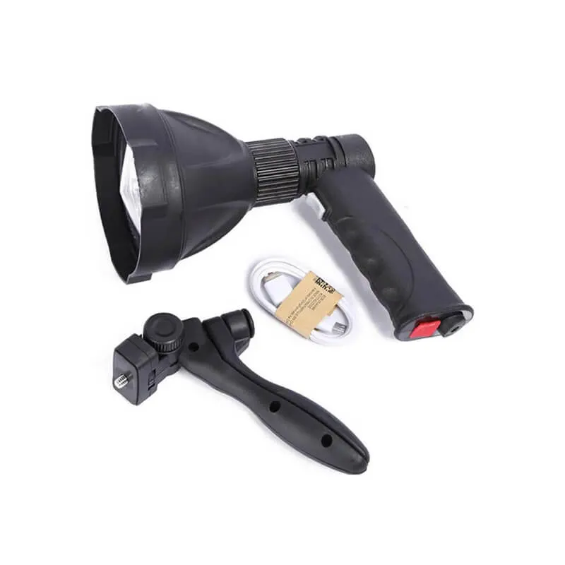 40W-Hunting-Light-Outdoor-Portable-LED-Handheld-Flashlight-Tourch-Spotlight-Searchlight-Amxshe.com-2.webp Hunting Light Outdoor, 40W Portable LED Handheld Flashlight, Torch Spotlight, Searchlight, Aluminum Housing Material with IPX4 Waterproof Rating - Image 1