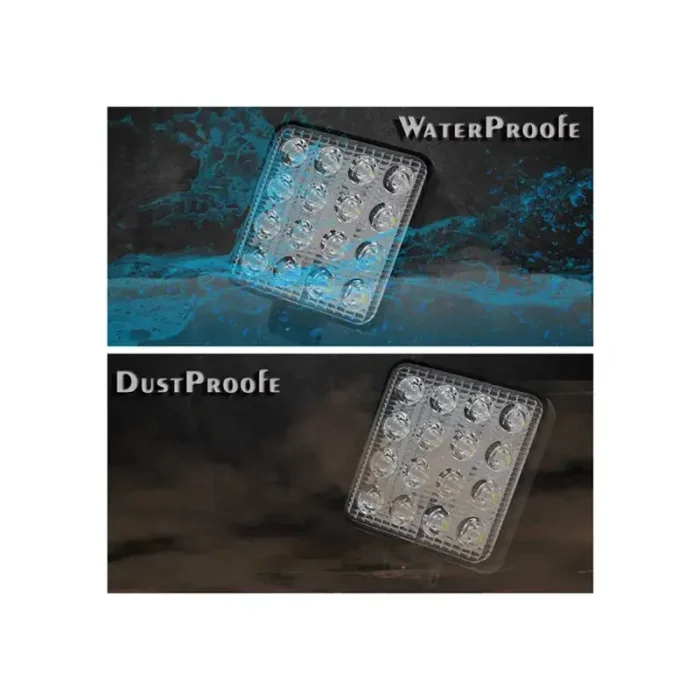 48W Spot Flood Beam LED Work Light, Square Spot Flood Beam LED Work Light with Waterproof and Dustproof Construction for Reliable Operation - Image 6