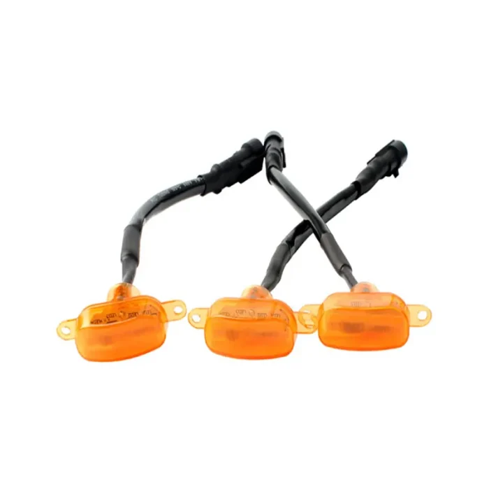 5W 4PCS Grille Daytime Running Light, 12V Driving Fog Lamp Amber Smoked Car Front Kits, 500Lm Lumens, ABS Material with IP67 Waterproof Rating - Image 2