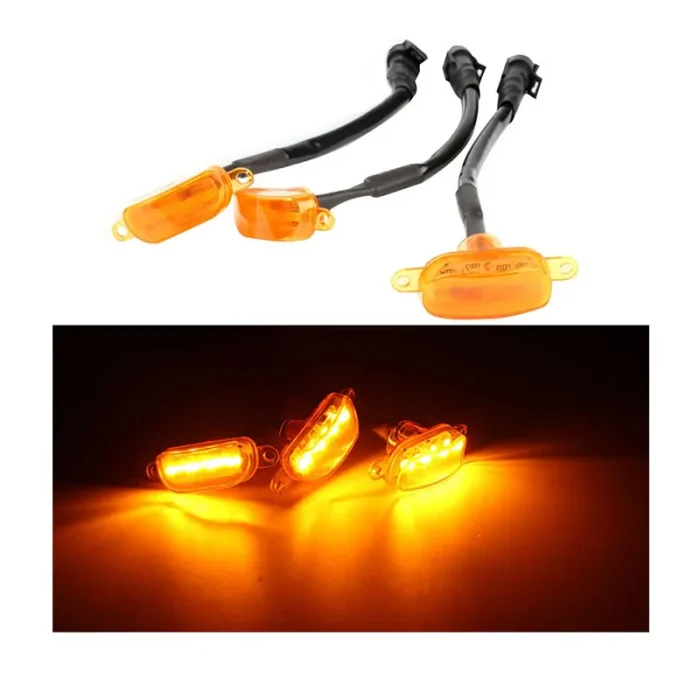 5W 4PCS Grille Daytime Running Light, 12V Driving Fog Lamp Amber Smoked Car Front Kits, 500Lm Lumens, ABS Material with IP67 Waterproof Rating - Image 4