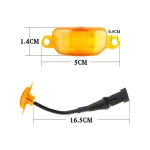 4PCS Grille Daytime Running Light 12V 5W Driving Fog Lamp Amber Smoked Car Front Kits - Image 7