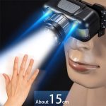 Tobys Headlamp-03 With Portable Motion Sensor LED Headlight Powerful Headlamp COB Flashlight Torch head light For Camping Fishing Cycing - Image 7