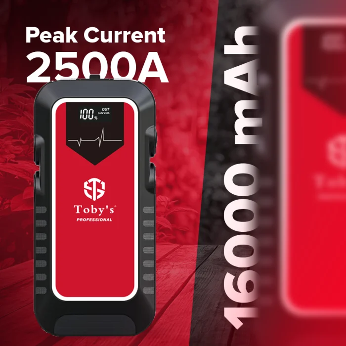 Toby's X22 16000mAh and 59.2WH Jump Starter with 2500A Peak, 30W PD Fast Charging Power Bank - Image 3