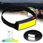 Tobys Headlamp 04 COB Headlight USB Rechargeable Light LED Floodlight Outdoor Camping Head-Mounted Strong Headlight Daily Use - Image 3