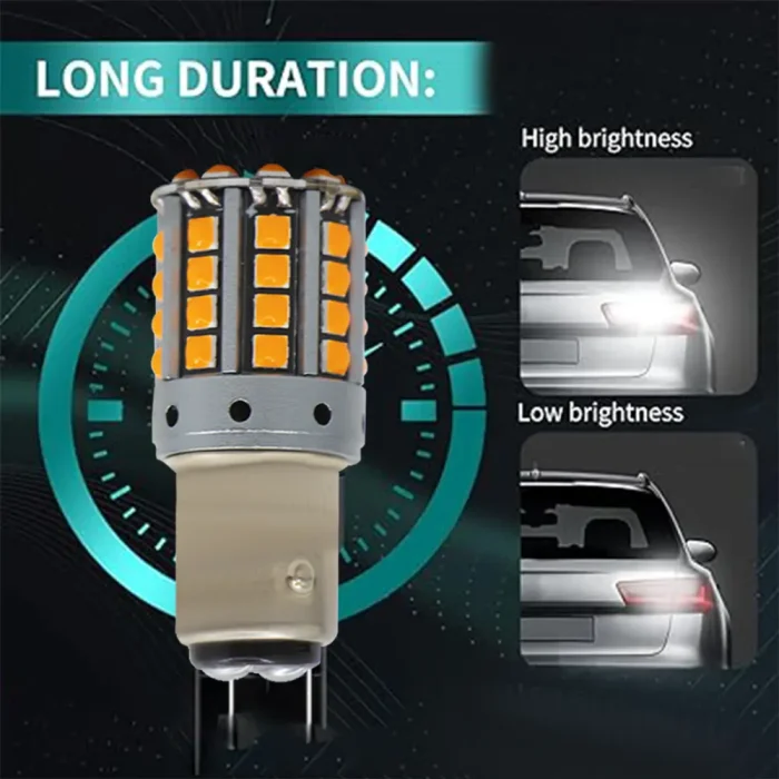 Tobys Super Bright Low Power 1157 44SMD LED Bulbs with 3030 Chip replacement for Back Up Reverse Brake Lights (Yellow) - Image 7