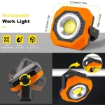 TBS DESIGN BV-12 Portable Solar LED Work Light Hanging Hook 3 Lighting Modes Rechargeable Magnetic Work Light Waterproof - Image 4