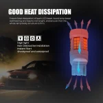 Tobys Super Bright Low Power 7440 40SMD LED Bulbs with 3030 Chip replacement for Back Up Reverse Brake Lights (Yellow) - Image 5