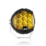 Toby's 7 inches 60W Amber Dual Side Shooter LED Work Light Combo Light Floodlight Spotlight With Angle Eye, Aluminum Die-Cast Housing Material with IP67 Waterproof Resistance