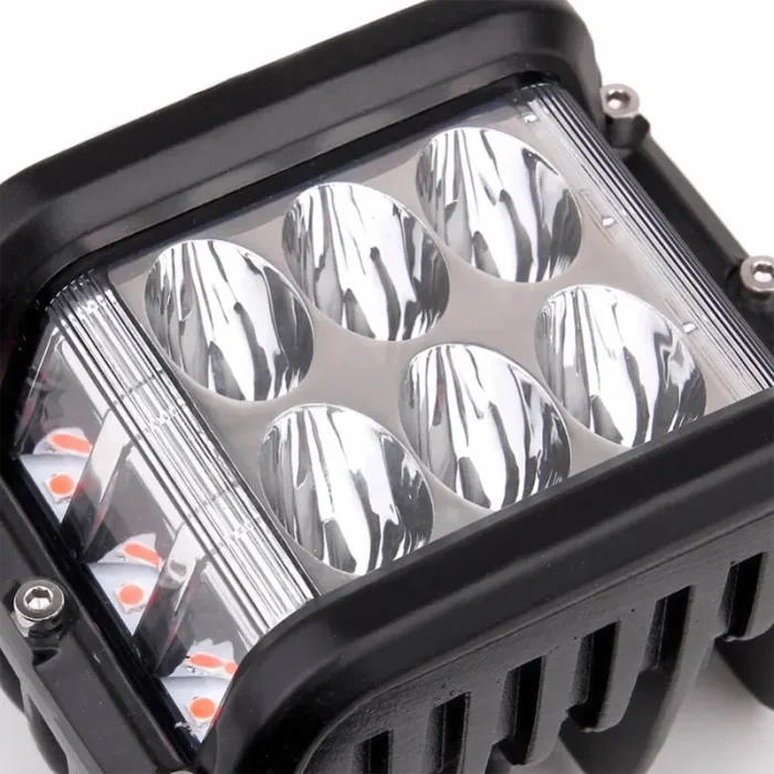 60W Side Shooter Amber White Work Light - Image 2
