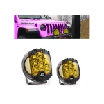 Toby's 60W YELLOW LED Headlight Jeep Wrangler, 1 Piece 7 inch LED headlights, R 60W SF 7" Y - Image 4