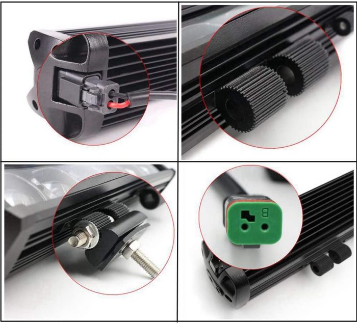 Laser TBS TGM 90W 21 Inch 6D Projector Lens LED Bull Bar Light Front Grille Driving Lamp with on/Off Wiring Harness Compatible with Offroad SUV ATV Truck Pickup Boat Jeep Wrangler JK - Image 5