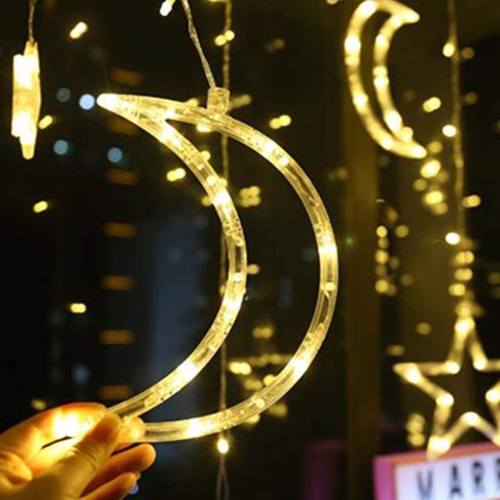 Toby's Happy Moon Ramadan Moon Star Curtain Style Led Decor Light - Image 2