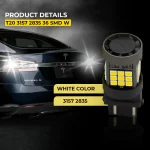 Tobys Super Bright Power T20 3157 36SMD LED Bulbs with 2835 Chip replacement for Back Up Reverse Brake Lights (White) - Image 7