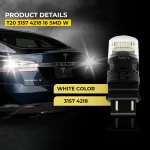 Tobys Super Bright Power T20 3157 16SMD LED Bulbs with 4218 Chip replacement for Back Up Reverse Brake Lights (White) - Image 7