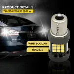 Tobys Super Bright Power T20 1156 36SMD LED Bulbs with 2835 Chip replacement for Back Up Reverse Brake Lights (White) - Image 6