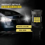 Tobys Super Bright Power T20 3156 36SMD LED Bulbs with 2835 Chip replacement for Back Up Reverse Brake Lights (White) - Image 7