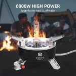 Toby's 6800W Camping Gas Stove Folding 3 Burners Piezo Ignition Backpacking Stove Outdoor Cooking Stove Furnace for Camping Hiking Picnic Emergency - Image 5