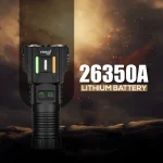 Toby's High-Power Multifunction Flashlight with 6*T6 Bulbs and COB Side Lights – Rechargeable Waterproof and Ultra-Bright for Outdoor Use - Image 5