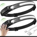 Toby's LED Super Bright COB LED Head Torch 5 Lighting Modes Headlamp Hard Hat Light with Motion Sensor and IPX4 Waterproof (1 Piece) - Image 5