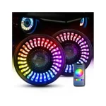 Halo Angel Eyes DRL Dual Beam Headlight for Jeep Wrangler, JP 7 inch 50W RGB