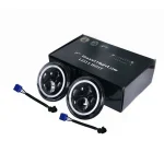 7 Inches 60W High/Low Beam Halo Angel Eyes LED Headlight With DRL Amber White, IP67 Waterproof Rating with Aluminum Housing Material - Image 8