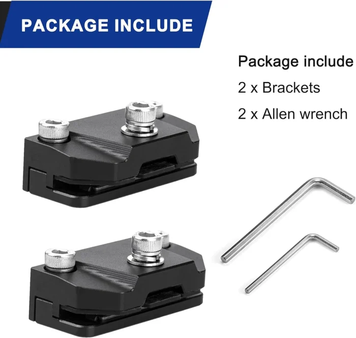 Toby's Led Light Bar Mounting Bracket Universal Hood Mount Bracket Kit Aluminum Alloy Clamp Holder (Black) - Image 7