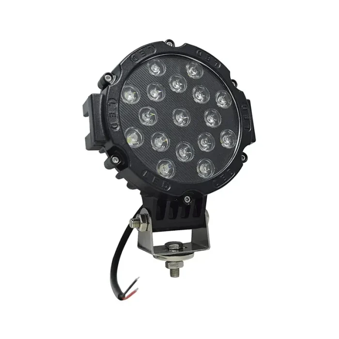 Toby's LED Spot Light, 2 pieces 7 inches 51W Black Flood Beam LED Work Light Bar for Jeep, Truck, Car ATV SUV 4X4 Truck Driving Lamp - Image 3