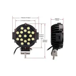 Toby's LED Spot Light, 2 pieces 7 inches 51W Black Flood Beam LED Work Light Bar for Jeep, Truck, Car ATV SUV 4X4 Truck Driving Lamp - Image 4