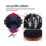 One Piece 7 inches R 51W Red, LED Spot Light, Flood Beam LED Work Light Bar for Jeep, Truck, Car ATV SUV 4X4 Truck Driving Lamp, Aluminum Housing Material, and IP67 Waterproof Rating - Image 4